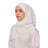 Sulam Mekar Ironless Chiffon Triangle Bawal in Snow White